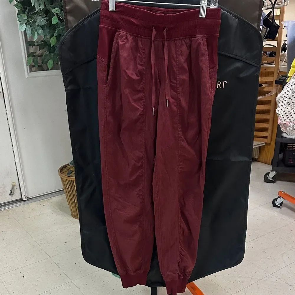 Lululemon Athletica Burgundy Track Pants